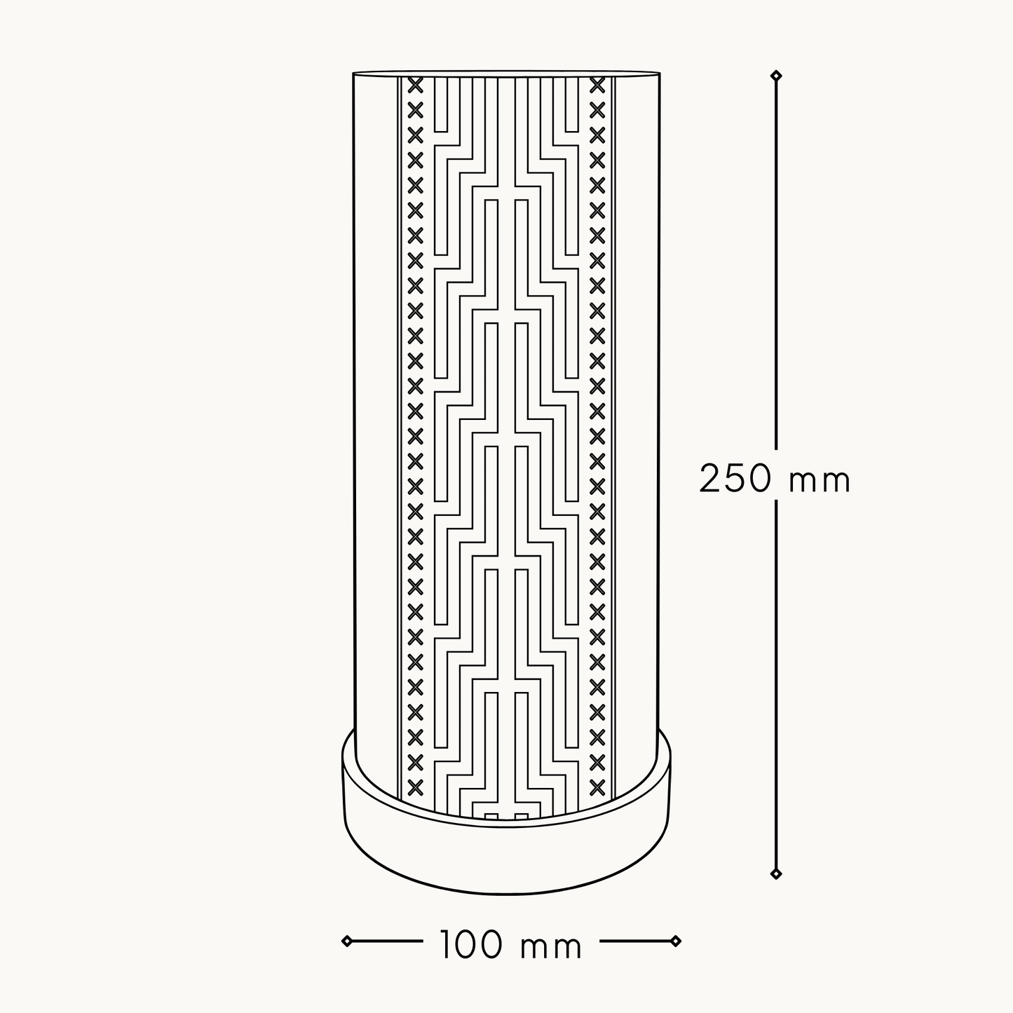 Large Poutama Cylinder Lamp (PRE-ORDER)