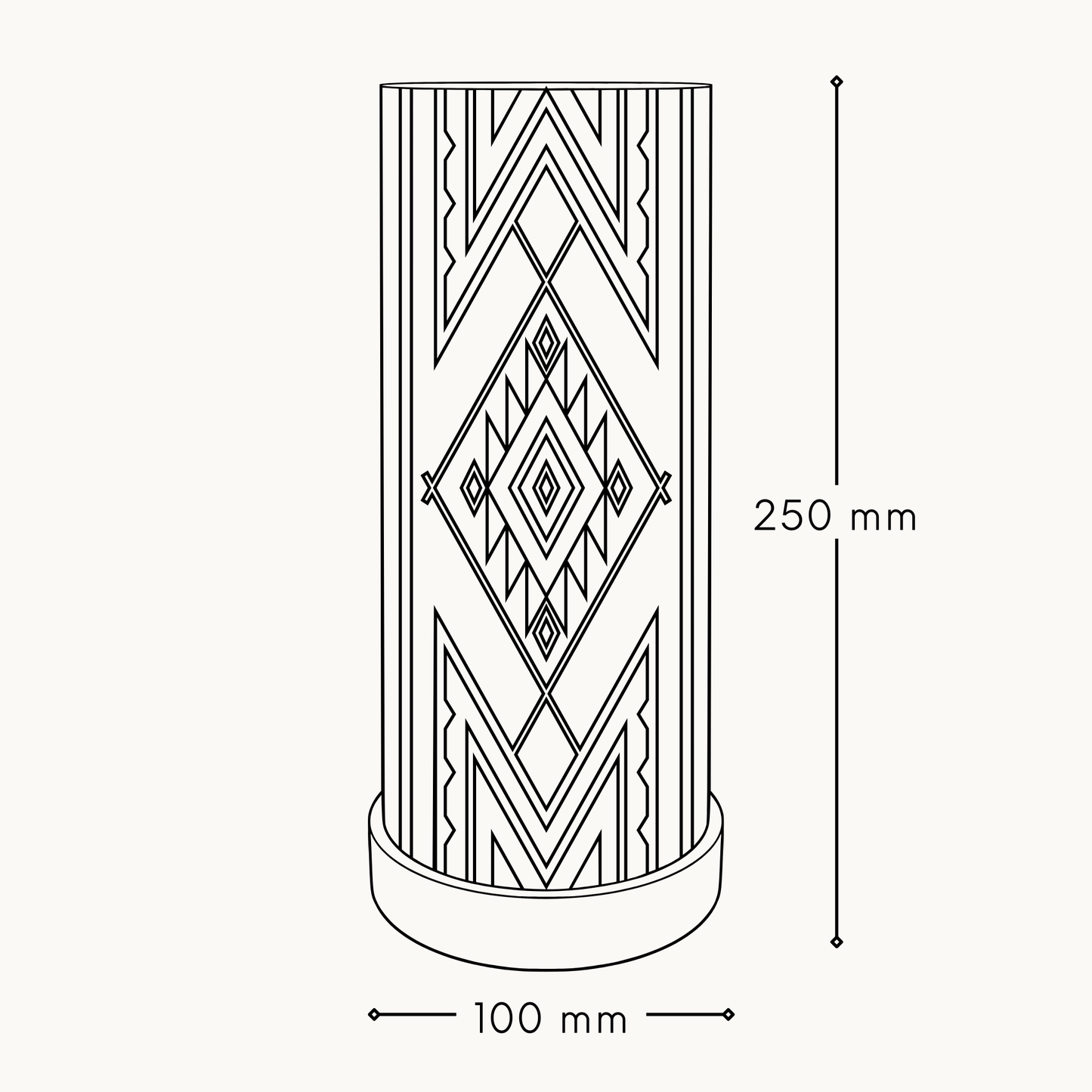 Large Tāniko Cylinder Lamp (PRE-ORDER)
