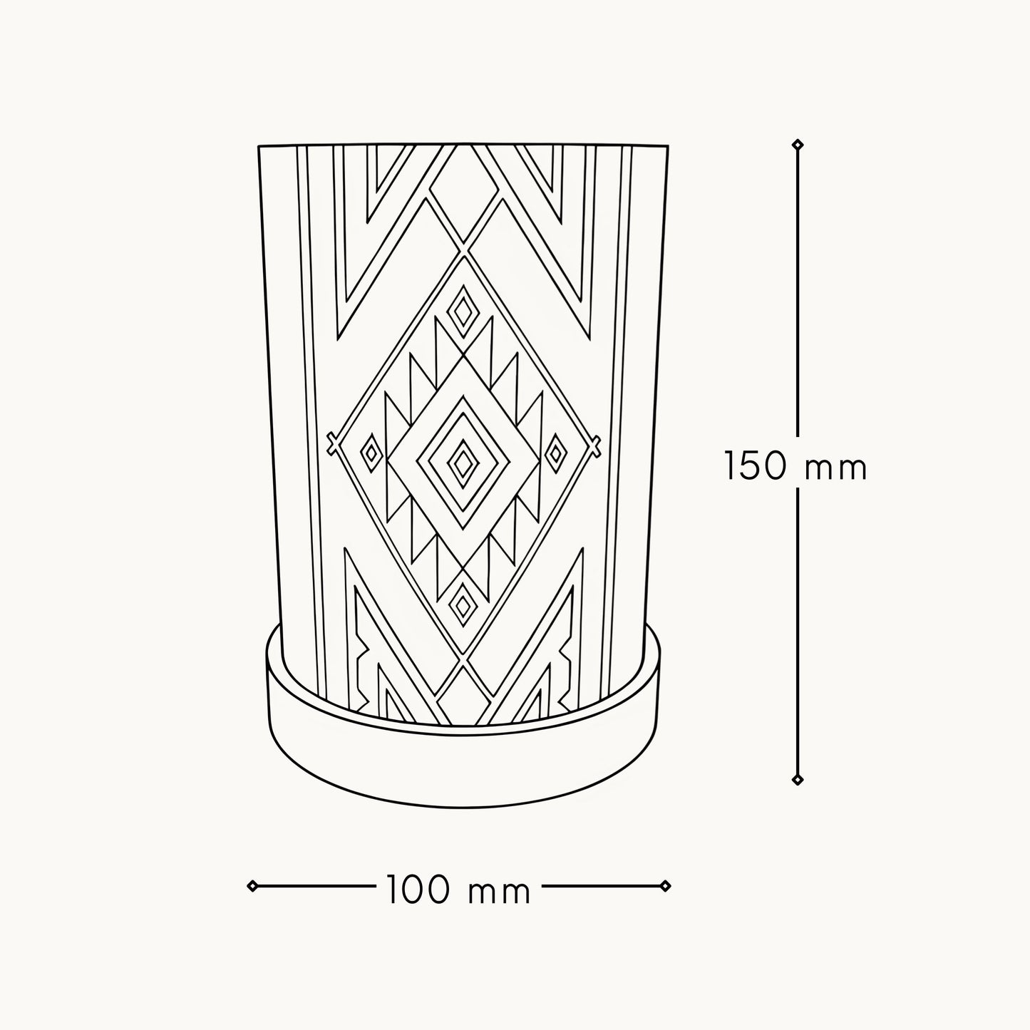 Tāniko Cylinder Lamp (Dimmable)