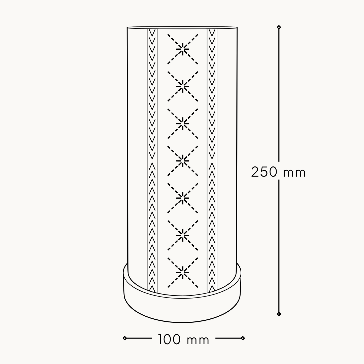 Large 'Alu'alu Cylinder Lamp