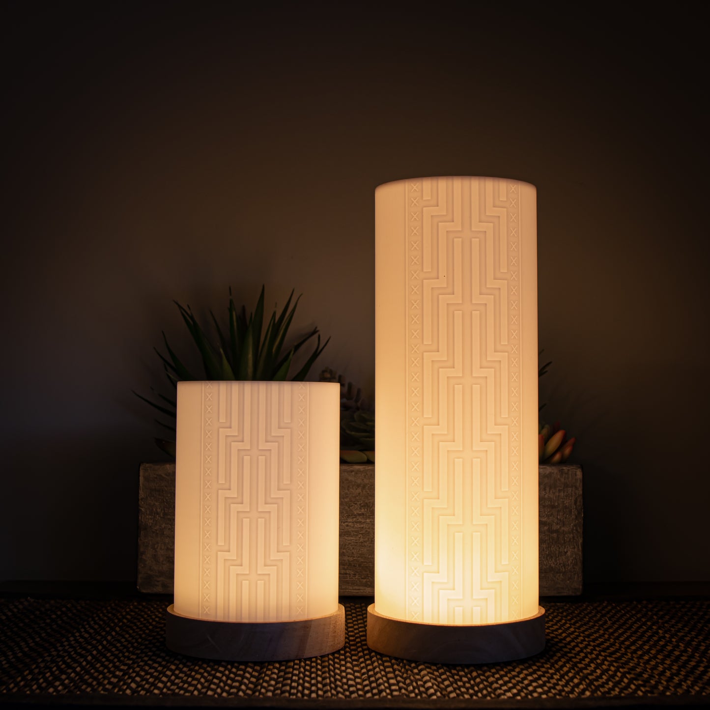 Large Poutama Cylinder Lamp (PRE-ORDER)