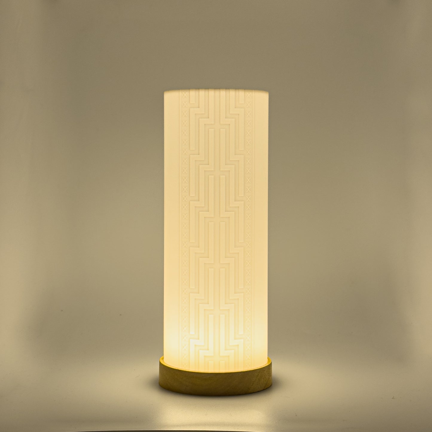 Large Poutama Cylinder Lamp (PRE-ORDER)