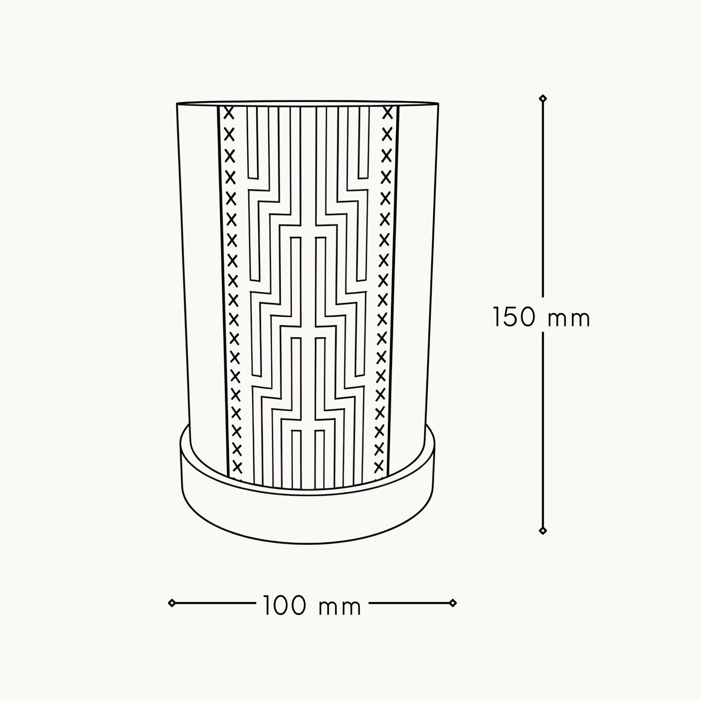 Poutama Cylinder Lamp